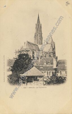 Carte postale ancienne La Cathédrale — Senlis (Oise)