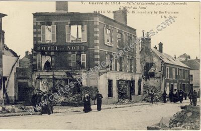 Carte postale ancienne L'Hôtel du Nord — Senlis (Oise)