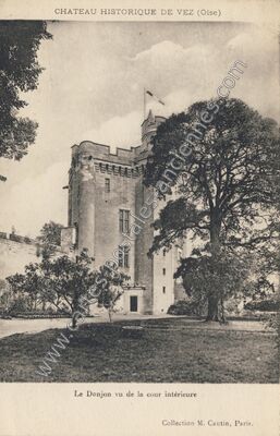 Carte postale ancienne Château historique — Vez (Oise)