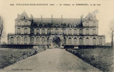 Carte postale ancienne Le Château de RIMBERLIEU, vu de face — Villers-sur-Coudun (Oise)