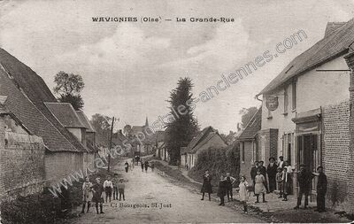 Carte postale ancienne La Grande-Rue — Wavignies (Oise)