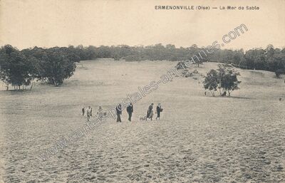 Carte postale ancienne La Mer de Sable — Ermenonville (Oise)