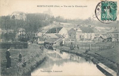Carte postale ancienne Vue sur le Chemin noir — Montataire (Oise)