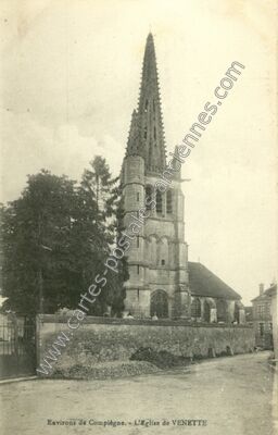 Carte postale ancienne L'Eglise de Venette — Venette (Oise)