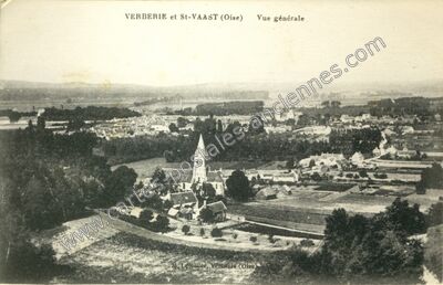 Carte postale ancienne Verberie et St-VAAST — Verberie (Oise)