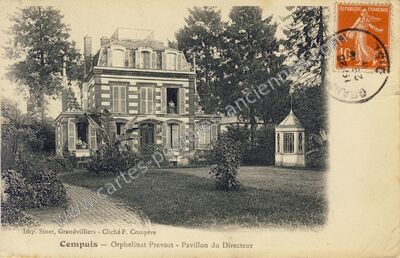Carte postale ancienne Orphelinat Prevost - Pavillon du Directeur — Cempuis (Oise)