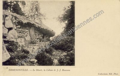 Carte postale ancienne Ermenonville — Fontaine-Chaalis (Oise)