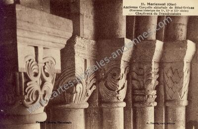 Carte postale ancienne Ancienne Chapelle abbatiale de Bénédictines / (Monument historique des X° — Morienval (Oise)