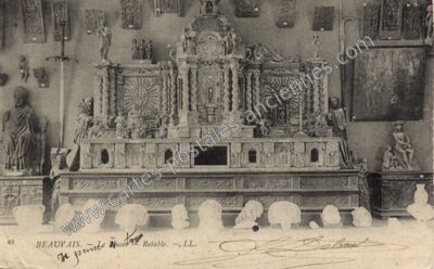 Carte postale ancienne Musée Retable — Beauvais (Oise)