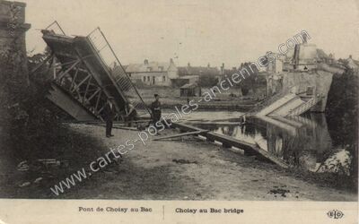 Carte postale ancienne Pont de Choisy au Bac — Choisy-au-Bac (Oise)