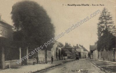 Carte postale ancienne Rue de Paris — Neuilly-en-Thelle (Oise)