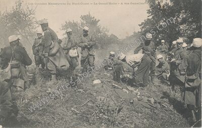 Carte postale ancienne Grandes Manoeuvres — Non Localisée (Nord)