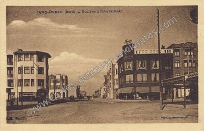 Carte postale ancienne Boulevard International — Bray-Dunes (Nord)