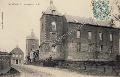 Carte postale ancienne Le Château — Busigny (Nord)