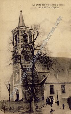 Carte postale ancienne L'Eglise — Busigny (Nord)