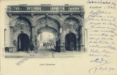 Carte postale ancienne Cité Fénelon — Cambrai (Nord)