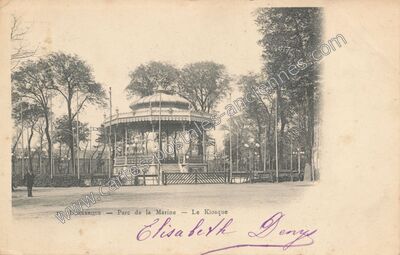 Carte postale ancienne Parc de la Marine - Le Kiosque — Dunkerque (Nord)