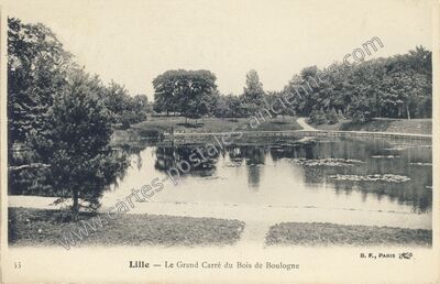 Carte postale ancienne Le Grand Carré du Bois de Boulogne — Lille (Nord)