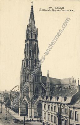Carte postale ancienne Église du Sacré-Cœur — Lille (Nord)