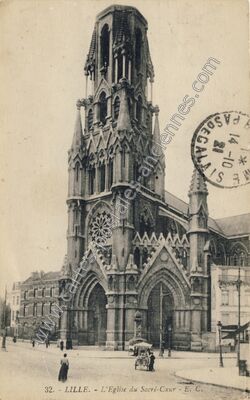 Carte postale ancienne L'Eglise du Sacré-Cœur — Lille (Nord)