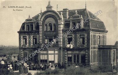 Carte postale ancienne Le Casino — Loon-Plage (Nord)
