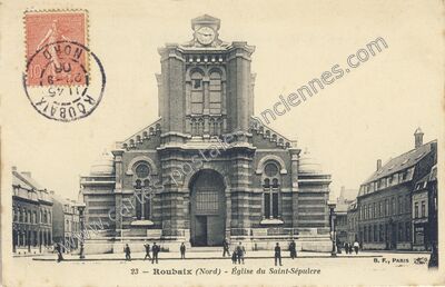 Carte postale ancienne Église du Saint-Sépulcre — Roubaix (Nord)