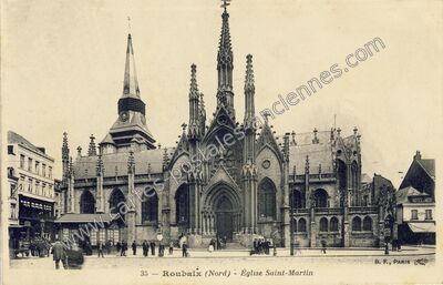 Carte postale ancienne Église Saint-Martin — Roubaix (Nord)