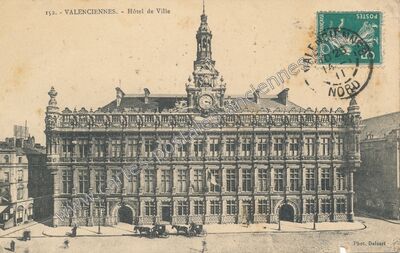 Carte postale ancienne Hôtel de Ville — Valenciennes (Nord)