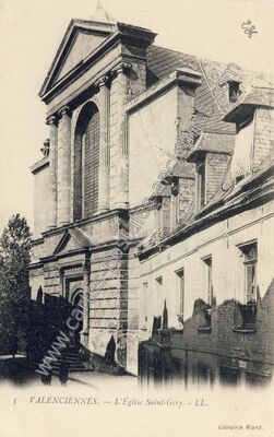 Carte postale ancienne L'Église Saint-Géry — Valenciennes (Nord)