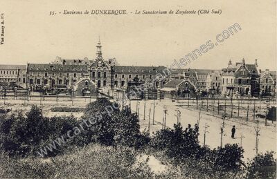 Carte postale ancienne Le Sanatorium de Zuydcoote (Côté Sud) — Zuydcoote (Nord)