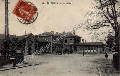 Carte postale ancienne La Gare — Busigny (Nord)