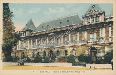 Carte postale ancienne Ecole Nationale des Beaux Arts — Roubaix (Nord)