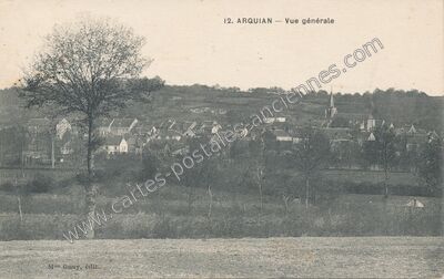 Carte postale ancienne Vue générale — Arquian (Nièvre)