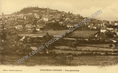 Carte postale ancienne Vue générale — Chateau Chinon (Nièvre)