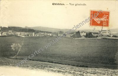 Carte postale ancienne Vue générale — Chiddes (Nièvre)