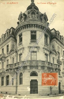 Carte postale ancienne La Caisse d'Épargne — Clamecy (Nièvre)