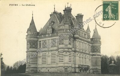 Carte postale ancienne Chateau de Fours — Fours (Nièvre)