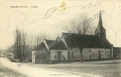 Carte postale ancienne L'Eglise — Garchy (Nièvre)