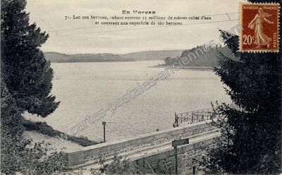 Carte postale ancienne Lac des Settons — Montsauche-les-Settons (Nièvre)