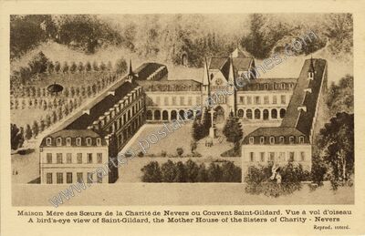 Carte postale ancienne Couvent St Gildar — Nevers (Nièvre)