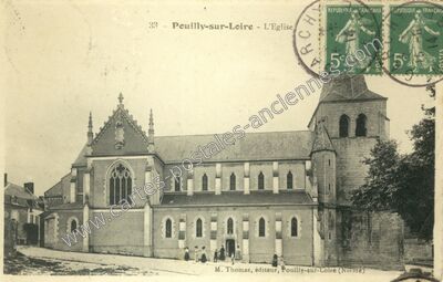 Carte postale ancienne L'Eglise — Pouilly-sur-Loire (Nièvre)