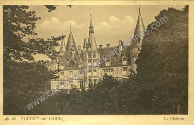 Carte postale ancienne Le Château — Pouilly-sur-Loire (Nièvre)