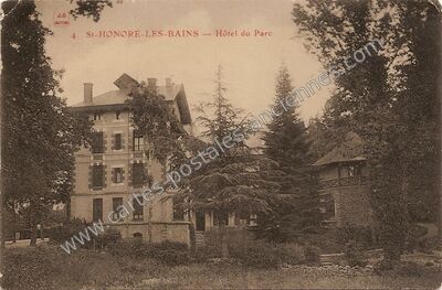 Carte postale ancienne Hôtel du Parc — Saint-Honoré-les-Bains (Nièvre)