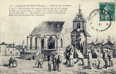 Carte postale ancienne Légende de Saint-Saulge — Saint-Saulge (Nièvre)