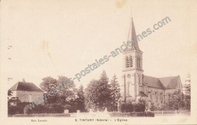 Carte postale ancienne L'Église — Tintury (Nièvre)