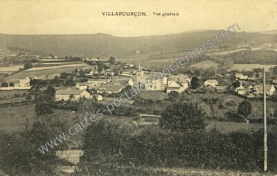 Carte postale ancienne Vue générale — Villapourçon (Nièvre)