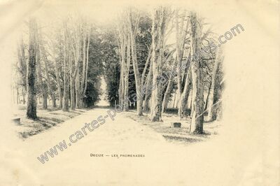 Carte postale ancienne Les Promenades — Decize (Nièvre)
