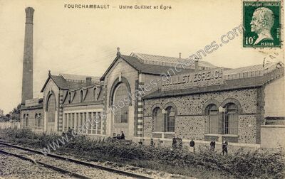 Carte postale ancienne Usine Guilliet et Égré — Fourchambault (Nièvre)
