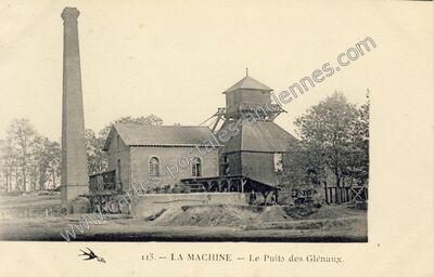 Carte postale ancienne Le Puits des Glénaux — La Machine (Nièvre)