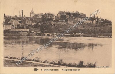 Carte postale ancienne Vue générale (Ouest) — Decize (Nièvre)
